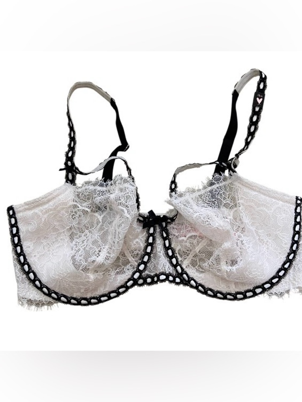 Victoria's Secret Dream Angel Wicked Ribbon Slotted push up Balconette Bra 38DD